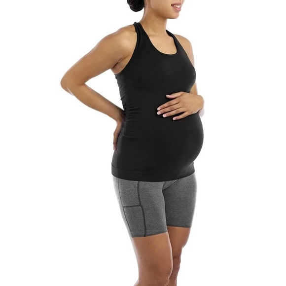 Women's Maternity Cross Back Tank nwt black - Picture 1 of 2